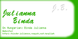 julianna binda business card